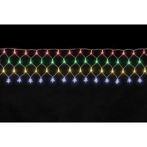 Pisca Pisca Led Rede com Estrelas Colorido Natal 8 Funções 120 Leds 3m
