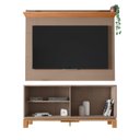 Ver imagem 6 de Rack com Painel Ripado para TV até 55 Polegadas 136cmx108cm Mondrian Freijó Marrom Freijo