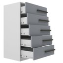 Ver imagem 5 de Cômoda 5 Gavetas 60 Cm de Largura