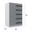 Ver imagem 4 de Cômoda 5 Gavetas 60 Cm de Largura