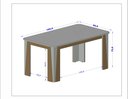 Ver imagem 3 de Mesa para Sala de Jantar 6 Lugares Opera Marrom/Fendi/Carvalho