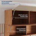 Ver imagem 4 de Cozinha Planejada 4 Peças Armários e Balcão sem Tampo Aroeira CabeCasa MadeiraOriginals Cinza/Cedro