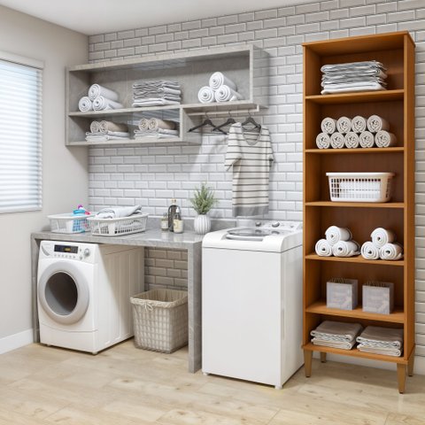 Lavanderia Modulada Aracaju 5 P Rateleiras