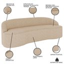 Ver imagem 3 de Sofá 4 Lugares para Sala de Estar Living 260cm Theo D06 Linho Marfim - Mpozenato