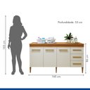 Ver imagem 7 de Lavanderia Modulada Balcão 3 Portas e 3 Gavetas Nova Iguaçu