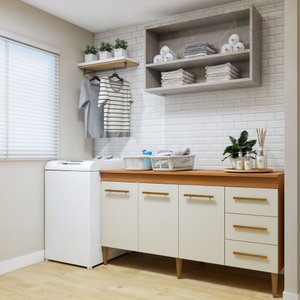 Lavanderia Modulada Balcão 3 Portas e 3 Gavetas Nova Iguaçu