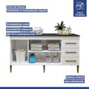 Ver imagem 4 de Lavanderia Modulada Balcão 3 Portas e 3 Gavetas Nova Iguaçu