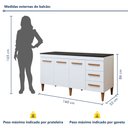 Ver imagem 3 de Lavanderia Modulada Balcão 3 Portas e 3 Gavetas Nova Iguaçu