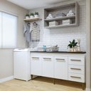 Ver imagem 1 de Lavanderia Modulada Balcão 3 Portas e 3 Gavetas Nova Iguaçu