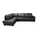 Ver imagem 2 de Sofá de Couro Canto Marrocos 3 Lugares com Chaise Marrom Pigmentado - Mempra Design