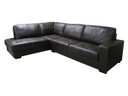 Ver imagem 1 de Sofá de Couro Canto Marrocos 3 Lugares com Chaise Marrom Pigmentado - Mempra Design