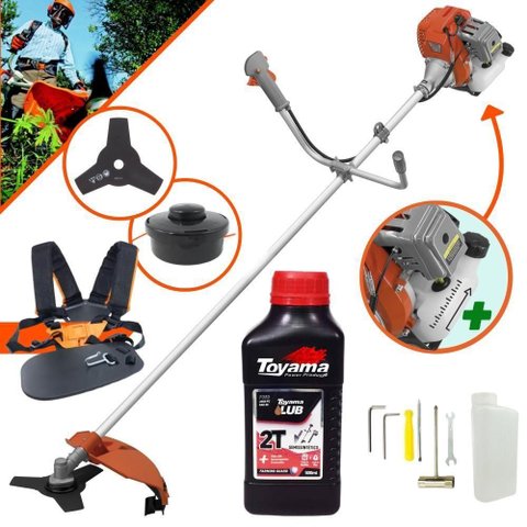 Roçadeira Profissional Tekna Rl520acg2 52cc + Óleo Toyama 2t