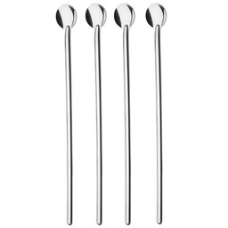 4 Colheres para Coquetéis Drinks 30cm em Aço Inox Tramontina Sucos Caipirinha Martini Gin Tônica - 1
