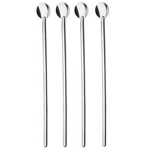 4 Colheres para Coquetéis Drinks 30cm em Aço Inox Tramontina Sucos Caipirinha Martini Gin Tônica