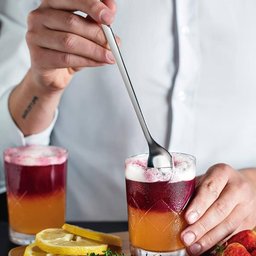 4 Colheres para Coquetéis Drinks 30cm em Aço Inox Tramontina Sucos Caipirinha Martini Gin Tônica - 4