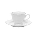 Ver imagem 2 de Cj 6 Xícaras P/café C/pires de Porcelana Branca Maldivas C/filete Prata 80ml Wolff