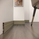 Ver imagem 3 de Kit c/20 Barras Rodapé de PVC 10cm x 15mm x 2,40m Frisado Acqua New Eucafloor 48m Cinza/Fumê Classico