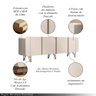 Conjunto Buffets Sala de Estar Benvenuto/saluti Mdp/mdf Pés em Aço Off White G26 - Hb Móveis - 4