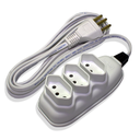 Ver imagem 3 de Extensão eletrica 3mts branca pp 10amp 3 vias