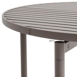 Conjunto Jardim 1 Mesa Ø130cm 4 Cadeiras com Braços 1 Ombrelone Refúgio Cabecasa Madeiramadeira - 3
