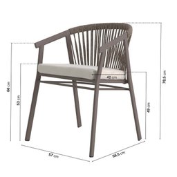 Conjunto Jardim 1 Mesa Ø130cm 4 Cadeiras com Braços 1 Ombrelone Refúgio Cabecasa Madeiramadeira - 4