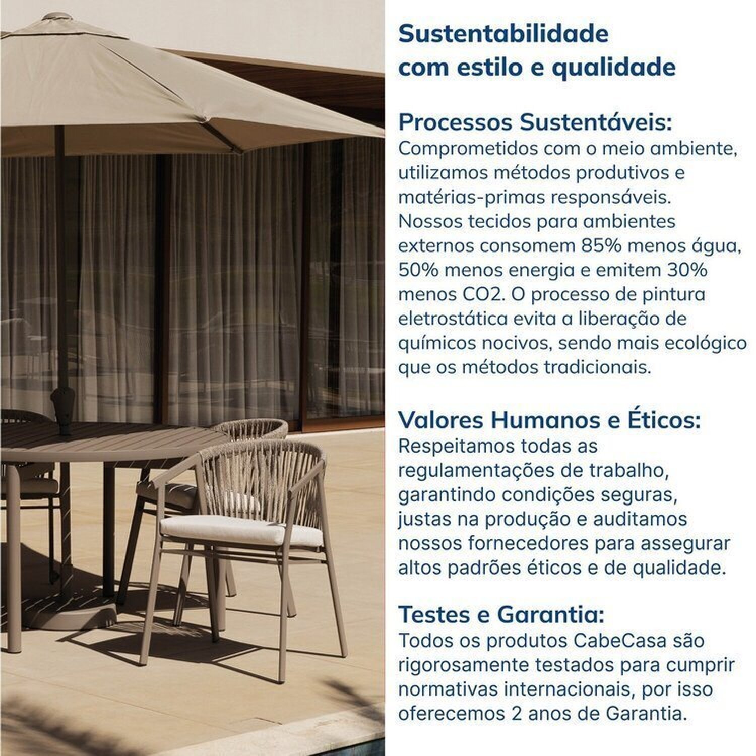 Conjunto Jardim 1 Mesa Ø130cm 4 Cadeiras com Braços 1 Ombrelone Refúgio Cabecasa Madeiramadeira - 14