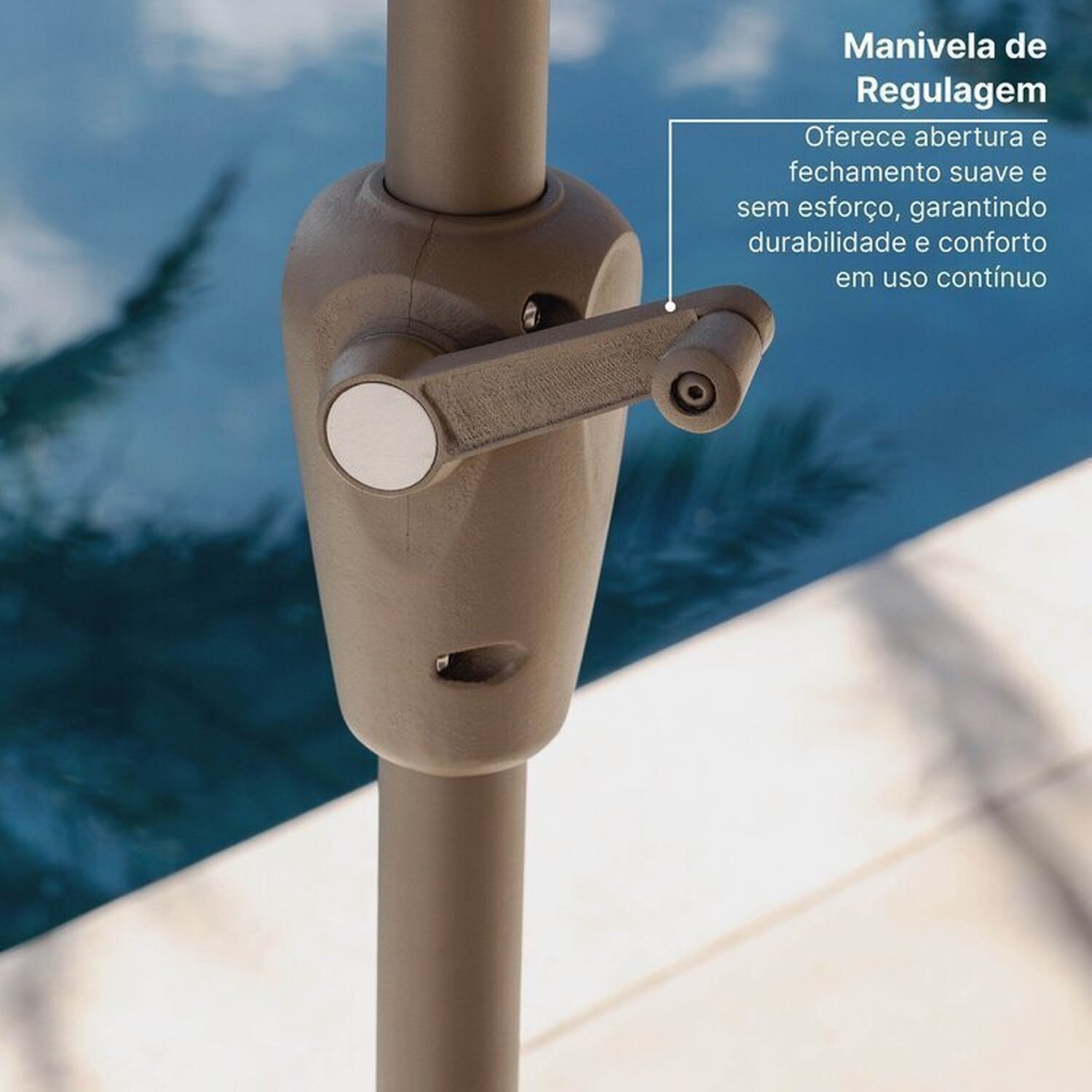 Conjunto Jardim 1 Mesa Ø130cm 4 Cadeiras com Braços 1 Ombrelone Refúgio Cabecasa Madeiramadeira - 11