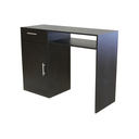 Ver imagem 3 de Escrivaninha para Manicure, Escritório, Computador com Gaveta e Porta Mdf - Preto - Cód. 700