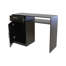 Escrivaninha para Manicure, Escritório, Computador com Gaveta e Porta Mdf - Preto - Cód. 700 - 2