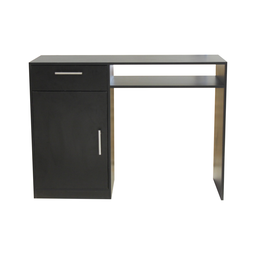 Escrivaninha para Manicure, Escritório, Computador com Gaveta e Porta Mdf - Preto - Cód. 700 - 4