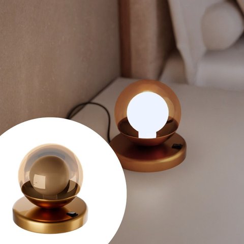 Abajur Luminária de Mesa Dama Interruptor e Globo e Lâmpada Branco Frio Decoração Casa Sala Quarto