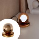 Ver imagem 1 de Abajur Luminária de Mesa Dama Interruptor e Globo e Lâmpada Branco Frio Decoração Casa Sala Quarto
