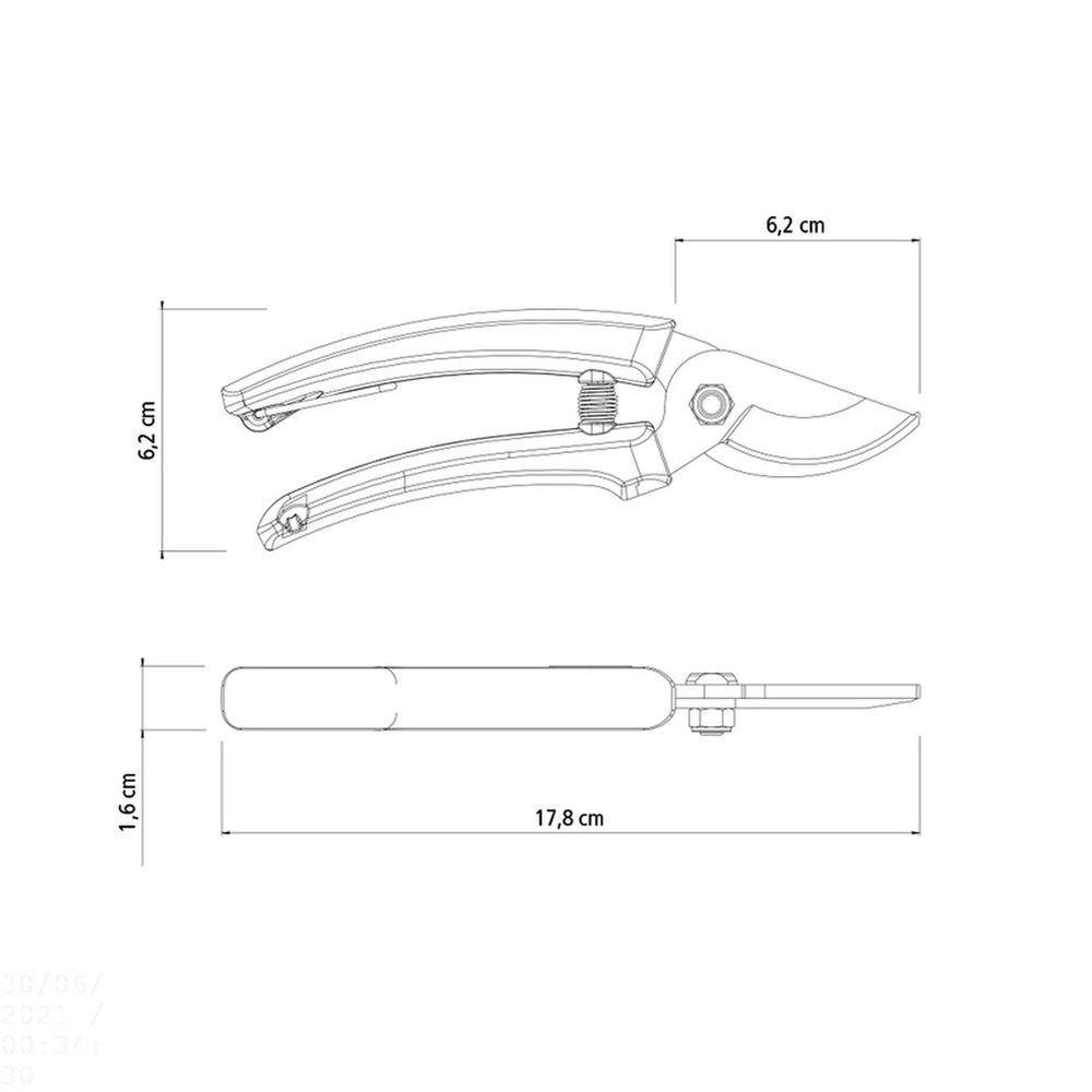 Tesoura de Poda Tramontina com Lâmina Metálica e Cabo Plástico Tramontina - 2