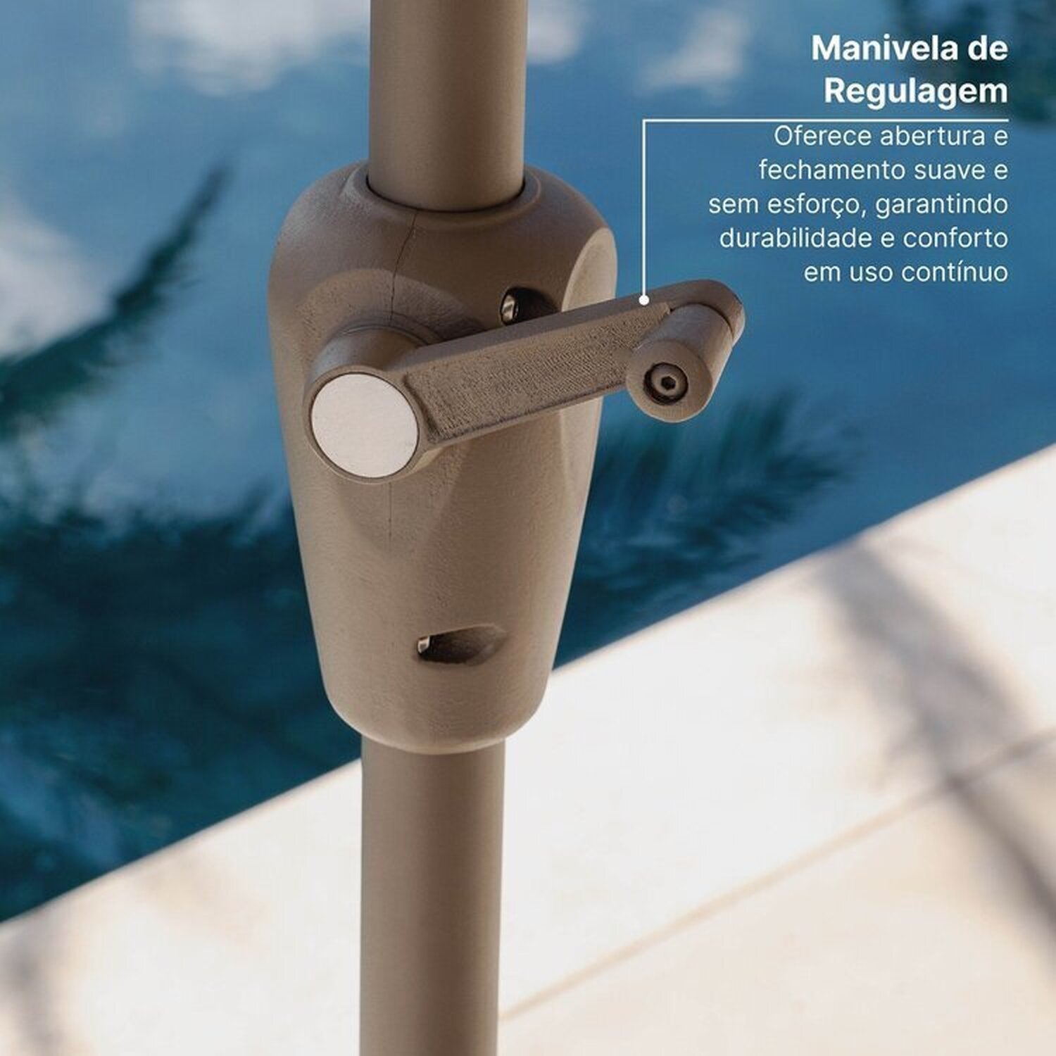 Conjunto Jardim 1 Mesa Ø130cm 4 Cadeiras sem Braços 1 Ombrelone Refúgio Cabecasa Madeiramadeira - 11