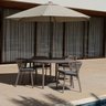 Conjunto Jardim 1 Mesa Ø130cm 4 Cadeiras sem Braços 1 Ombrelone Refúgio CabeCasa MadeiraOriginals - 1