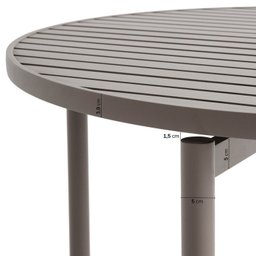 Conjunto Jardim 1 Mesa Ø130cm 4 Cadeiras sem Braços 1 Ombrelone Refúgio Cabecasa Madeiramadeira - 3