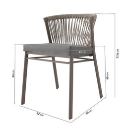 Conjunto Jardim 1 Mesa Ø130cm 4 Cadeiras sem Braços 1 Ombrelone Refúgio Cabecasa Madeiramadeira - 4