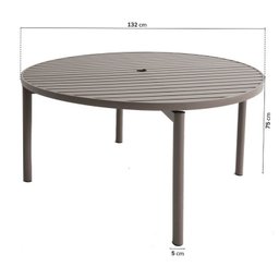Conjunto Jardim 1 Mesa Ø130cm 4 Cadeiras sem Braços 1 Ombrelone Refúgio Cabecasa Madeiramadeira - 2