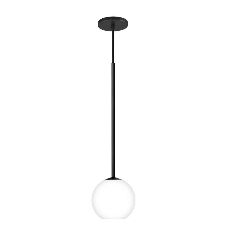 Pendente Mini Higher Ø15cm Preto com Globo Branco Fosco para 1 Lâmpada G9 - 1