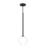 Pendente Mini Higher Ø15cm Preto com Globo Branco Fosco para 1 Lâmpada G9 - 1