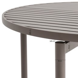 Conjunto Jardim 1 Mesa Ø130cm 4 Cadeiras sem Braços 1 Ombrelone Refúgio Cabecasa Madeiramadeira - 3