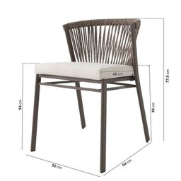 Conjunto Jardim 1 Mesa Ø130cm 4 Cadeiras sem Braços 1 Ombrelone Refúgio Cabecasa Madeiramadeira - 4
