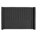 Ver imagem 1 de Cabeceira Ripada Estofada para Cama Box Casal 1.40 - Suede - Sv Decor:cinza Escuro