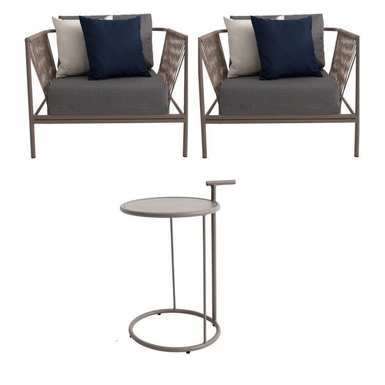 Conjunto Jardim e Varanda 2 Poltronas 1 Mesinha com Alça Refúgio Cabecasa Madeiramadeira - 8