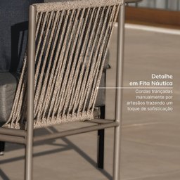 Conjunto Jardim e Varanda 2 Poltronas 1 Mesinha com Alça Refúgio Cabecasa Madeiramadeira - 5