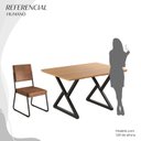 Ver imagem 5 de Conjunto Sala de Jantar Mesa 120x90cm Base Império Tampo MDF Napoli Preto/Marrom