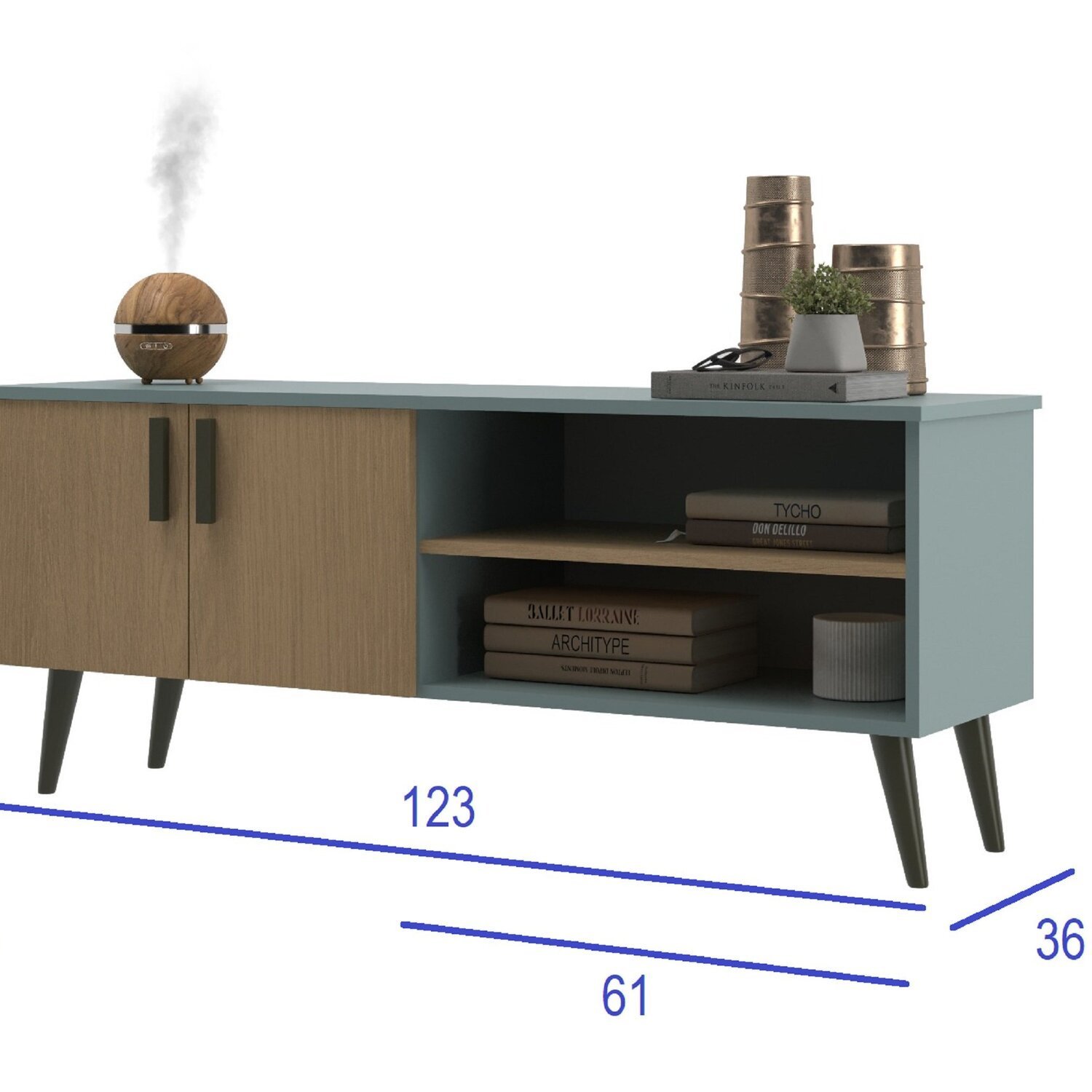 Rack 123 Cm com 2 Portas Catar Sala de Estar - 3