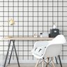 Papel de Parede Quadriculado Preto e Branco Vinilico Lavável+ Cola Inclusa - 1