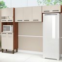 Ver imagem 4 de Kit Cozinha Versalhes 3 Peças Nogueira Off White - Kits Paraná