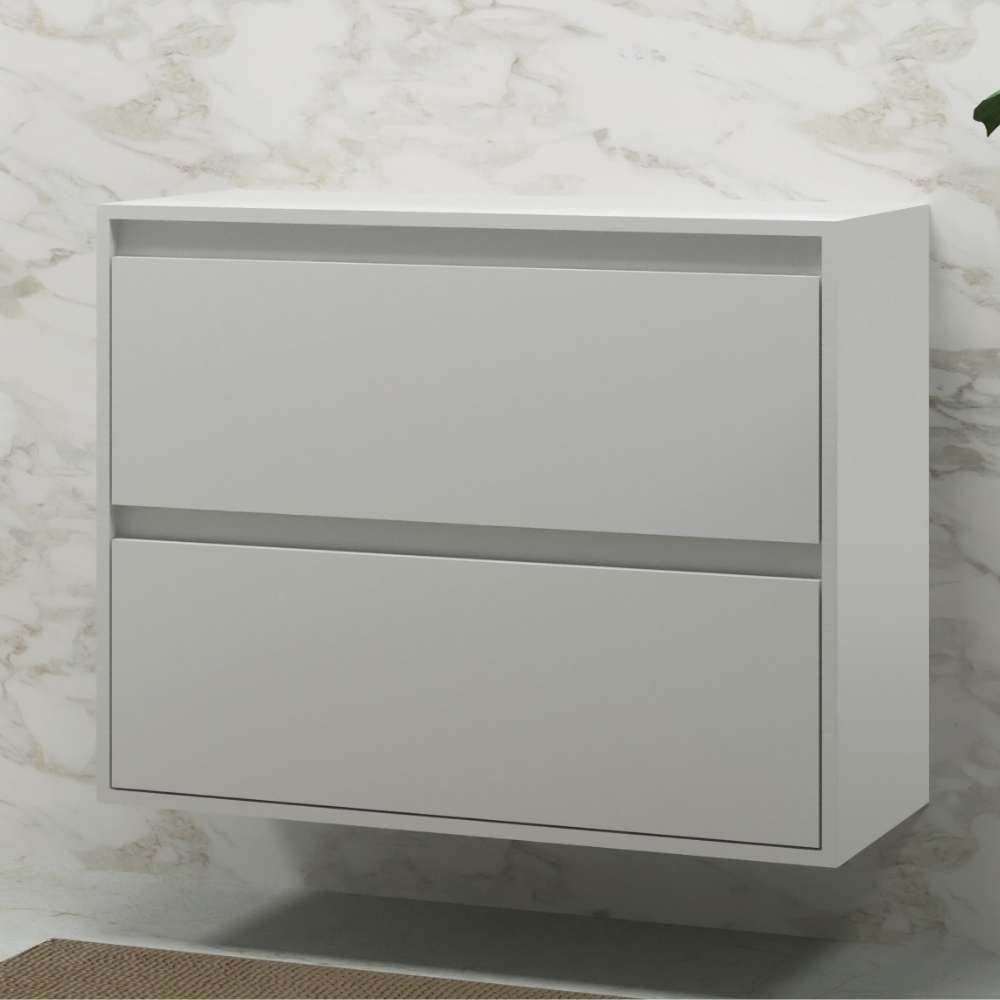 Gabinete para Banheiro 80cm Mdf Branco Dubai - On Móveis